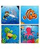 Fiddlys Wooden Sea World Jigsaw Puzzle Pack of 4 - 9 Pieces Each