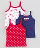 Babyoye Biowash Cotton Camisole Singlet Slips Pack of 3 - Red White Blue