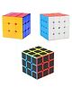 VWorld High Speed Smooth Stickerless Rubik's Cubes Pack of 3 - Multicolour
