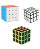 VWorld High Speed Smooth Stickerless Rubik Cubes Pack of 3 - Multicolour