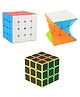 VWorld High Speed Smooth Stickerless Rubik Cubes Pack of 3 - Multicolour