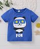 Kookie Kids Half Sleeves Tee Panda Print - Blue