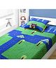 A Little Fable Traffic Twin Quilt - Blue And Green