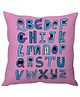 Stybuzz Albhabets Cushion Cover - Pink Base