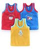Zero Sleeveless Vest Multi Print Pack of 3 - Multicolor
