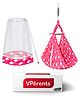 VParents Sunny baby Swing Cradle With Mosquito net And Spring  - Pink