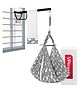 VParents Sunny baby Swing cradle with Mosquito Net  Spring And Metal Window Cradle Hanger - Grey