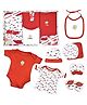 VParents Bitsy New Born Baby Gift Set Pack of 8  - Red