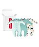 VParents Aqua Footed Baby Romper Pack of 3 - Green (Design May Vary)
