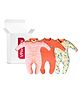 VParents Aqua Footed Baby Romper Pack of 3 - Orange (Design May Vary)