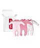 VParents Aqua Footed Baby Romper Pack of 3 - Light Pink (Design May Vary)