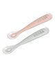 Beaba Set of 2 1st Stage Silicone Spoon - Old/Light Mist, 4m+