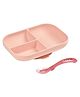 Beaba Silicone Suction Section Plate With 2nd Stage Spoon - Pink