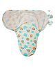 Kassy Pop Adjustable Swaddle Wrap Zebra Print - White Blue