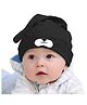 Syga Puppy Long Tailed Design Baby Cotton Cap Black - Diameter 17 cm