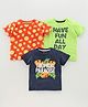 Babyoye Cotton Half Sleeves Tees Pack of 3 - Orange Green Navy Blue