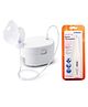 Omron NE C106 Ultra Compact & Low Noise Compressor Nebuliser & MC 246 Digital Thermometer Combo - White