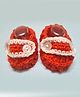 Knits & Knots Solid Color Booties - Orange & White