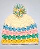 Knits & Knots Striped Border Cap - Circumference 30cm - Multicolor