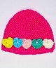 Knits & Knots Heart Motif Cap - Circumference  32cm- Pink