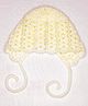 Knits & Knots Solid Color Shell Bonnet - Circumference 34cm - Cream