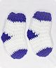 Knits & Knots crochet Color Blocked Socks - Blue