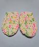 Knits & Knots crochet Contrast Shaded Mittens - Multi Color
