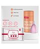 Sirona Reusable Menstrual Cup - Medium, with Intimate Wipes - 10 Pieces