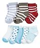 Footprints Organic Cotton Striped Baby Socks Pack Of 8 - Multicolor