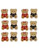 Passion Petals Teddy Bear Shaped Erasers Pack of 12 - Multicolor