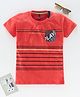 Play by Little Kangaroos Half Sleeves Tee Text Print - Red
