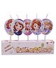 Funcart Sofia The First Cake Topper Candle Multicolour - Pack of 5