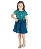 Cherry Crumble by Nitt Hyman Short Sleeves Sequined Dress - Green