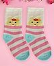 Coco Candy Pack Of 2 Pair Of Striped Socks - Pink & Red