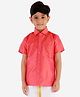 JBN Creation Half Sleeves Solid Colour Shirt - Red