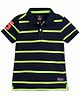 Cherry Crumble by Nitt Hyman Half Sleeves Striped Tee - Black