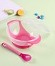 Suction Bowl With Heat Sensitive Spoon - Pink