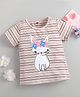 Kookie Kids Half Sleeves Tee Bunny Print - Pink