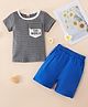 Kookie KIds Half Sleeves Tee And Shorts - Blue