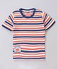 Babyhug Half Sleeves Bio Wash Striped Tee  - Navy Stripes