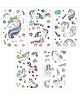 Party Propz Unicorn Theme Tattoo Sticker Sheet - 5 Sheets