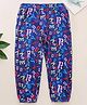 Kookie Kids Full Length Harem Pant Letters Print - Blue