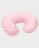 Mi Arcus 100% Cotton Premium U-Shape Maternity/Pregnancy Burpy Pillow with Removable Zippered Cover - Solid, Pink