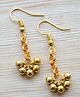 Pretty Ponytails Bunched Ghungroos Dangle and Drop Long Ethnic Earrings - Golden