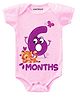 KNITROOT Short Sleeves 6 Months Print Onesie - Pink