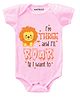 KNITROOT Three Roar Print Short Sleeves Onesie - Pink
