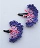 Woonie Handmade Flower Design Set Of 2 Snap Clips - Purple