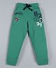 Plum Tree Full Length Champion Print Jogger Track Pants - Green