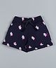 Plum Tree All Over Unicorn Printed Shorts - Navy Blue