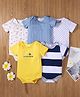 Kookie Kids Half Sleeves Onesies Pack of 5 - Multicolor